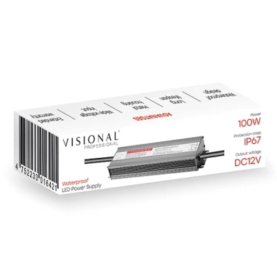 Ūdensizturīgs LED barošanas bloks 12V, 8.33A, 100W, IP67